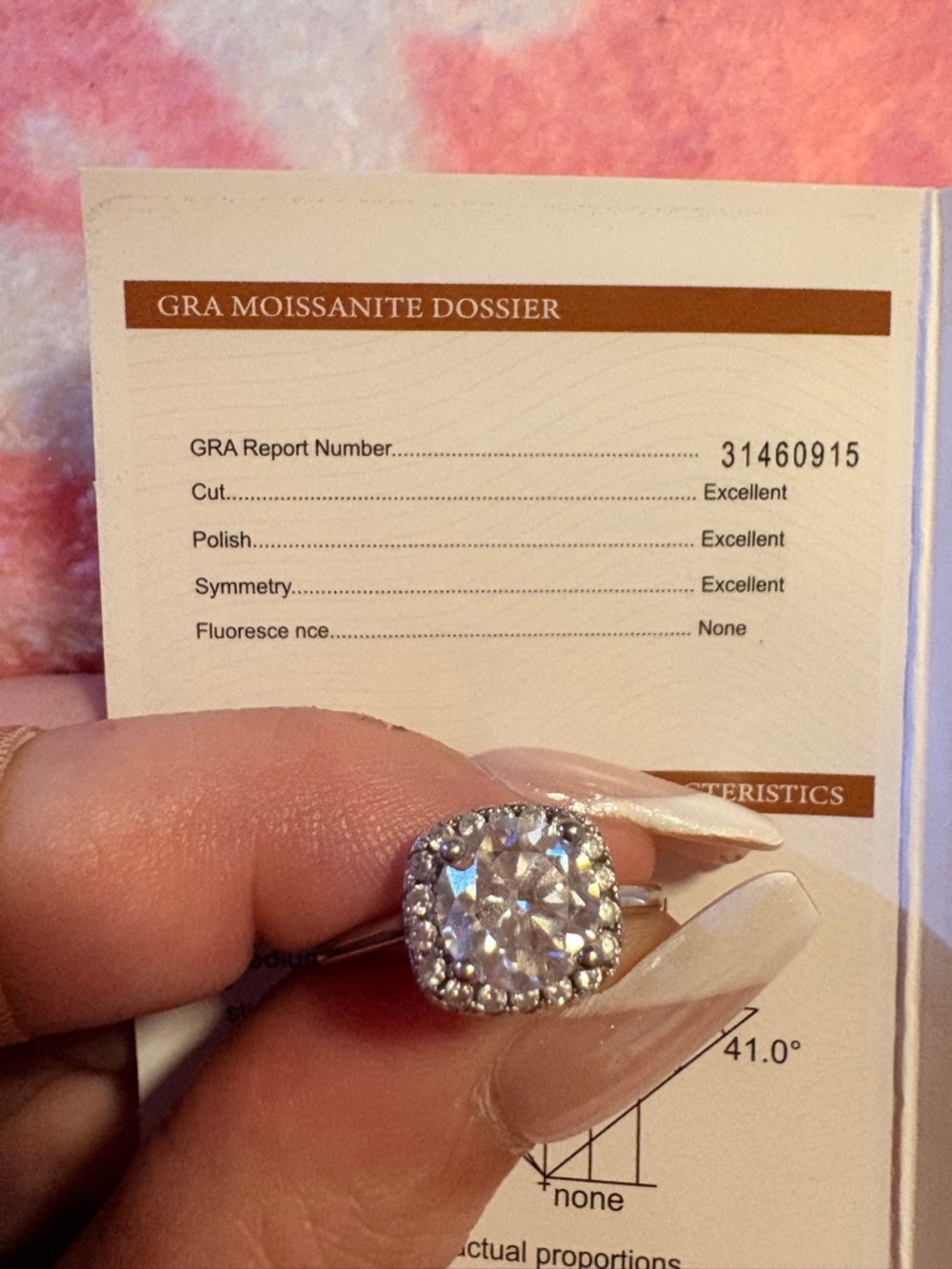 Classy Elegant 1.5ct  Moissanite Ring in silver with COA 💍 - Picture 8 of 12